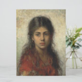 赤いショールを着た少女(Alexei Harlamoff) カード (スタンド正面)