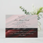 赤いシルクの卒業招待状/発表 招待状 (スタンド正面)