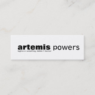 赤いシンプルで細い名刺のミニマルなデザイン スキニー名刺