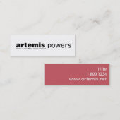 赤いシンプルで細い名刺のミニマルなデザイン スキニー名刺 (正面/裏面)