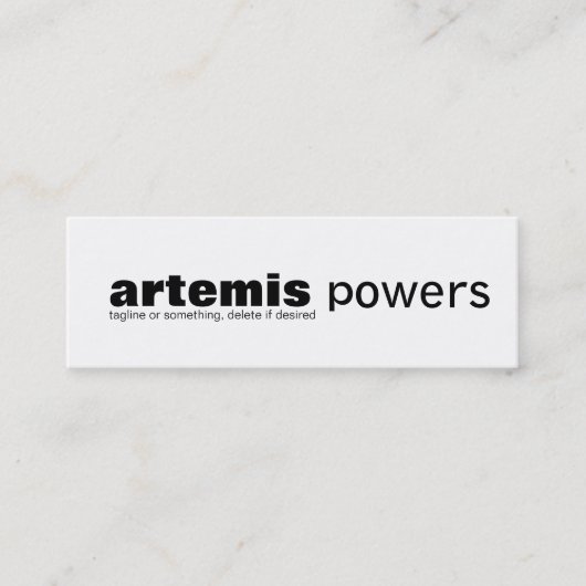 赤いシンプルで細い名刺のミニマルなデザイン スキニー名刺 (正面)