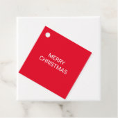 赤いシンプルなクリスマスのギフトタグ フェイバータグ (インサイチュ)
