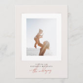 赤いシンプルエレガントメリーのクリスマス写真フレーム シーズンカード (正面)