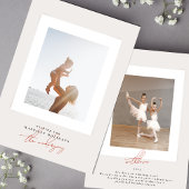 赤いシンプルエレガントメリーのクリスマス写真フレーム シーズンカード