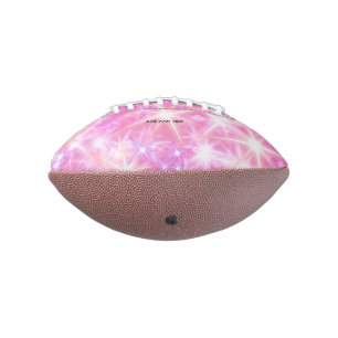 赤いシンプルピンクのキラキラ星があなたのテキストを追加 アメリカンフットボール