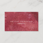 赤いシンプルブルゴーニュ色のソムリエ 名刺 (正面)