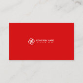 赤いシンプルプロフェッショナルモダンQRコードスキャン可能 名刺 (裏面)