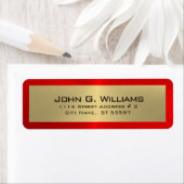 赤いシンプルラベルの金ゴールド ラベル (インサイチュ)