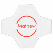 赤いシンプル丸あなたの名前の文字を追加文字 サッカーボール (フラット)