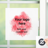 赤いシンプル水色あなたのロゴを追加カスタム文字mi ウィンドウサイン (ホーム)