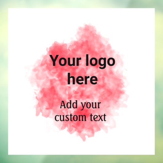 赤いシンプル水色あなたのロゴを追加カスタム文字mi ウィンドウサイン (シート3)