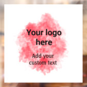 赤いシンプル水色あなたのロゴを追加カスタム文字mi ウィンドウサイン (シート2)