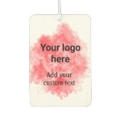 赤いシンプル水色あなたのロゴを追加カスタム文字mi カーエアーフレッシュナー (正面)