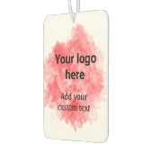 赤いシンプル水色あなたのロゴを追加カスタム文字mi カーエアーフレッシュナー (左)