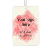 赤いシンプル水色あなたのロゴを追加カスタム文字mi カーエアーフレッシュナー (裏面)