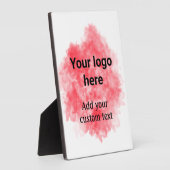 赤いシンプル水色あなたのロゴを追加カスタム文字mi フォトプラーク (側面)