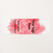 赤いシンプル水色あなたのロゴを追加カスタム文字mi ヨガマット (裏面(横))