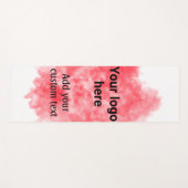 赤いシンプル水色あなたのロゴを追加カスタム文字mi ヨガマット (正面(横))