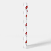 赤いシンプル白いサッカーボールのパタモノグラムのーン Case-Mate iPhoneケース (裏面 / 右)