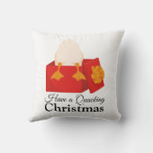 赤いシンプル箱に入ったクリスマスの可愛いアヒル クッション (裏面)