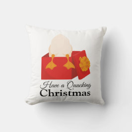 赤いシンプル箱に入ったクリスマスの可愛いアヒル クッション