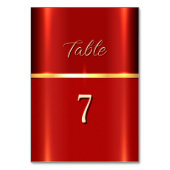 赤いシンプル表の番号 テーブルナンバー (正面)