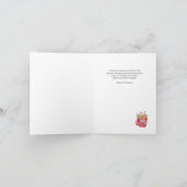 赤いシンプル車でクリスマスシーズンを楽しむクリスマス シーズンカード (内部)