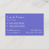 赤いシンプル黄色の緑のブルーカップケーキの名刺 名刺 (裏面)