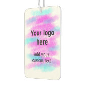 赤いシンプルpi水彩追加ロゴカスタム文字 カーエアーフレッシュナー (左)