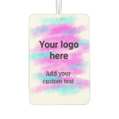 赤いシンプルpi水彩追加ロゴカスタム文字 カーエアーフレッシュナー (裏面)