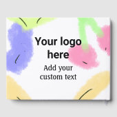 赤いシンプルpi水彩追加ロゴカスタム文字 ゲストブック (裏面)