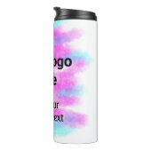 赤いシンプルpi水彩追加ロゴカスタム文字 タンブラー (回転右)