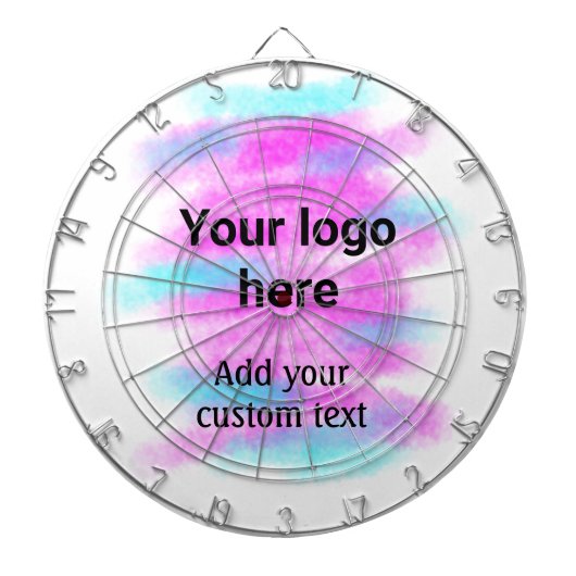 赤いシンプルpi水彩追加ロゴカスタム文字 ダーツボード (正面)