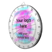 赤いシンプルpi水彩追加ロゴカスタム文字 ダーツボード (正面右)