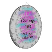 赤いシンプルpi水彩追加ロゴカスタム文字 ダーツボード (正面左)