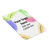 赤いシンプルpi水彩追加ロゴカスタム文字 マグネット (右側)