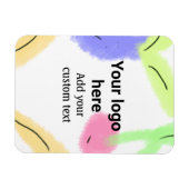 赤いシンプルpi水彩追加ロゴカスタム文字 マグネット (横)