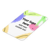 赤いシンプルpi水彩追加ロゴカスタム文字 マグネット (左側)