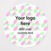 赤いシンプルpi水彩追加ロゴカスタム文字 ラベル (デザイン1)