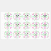 赤いシンプルpi水彩追加ロゴカスタム文字 ラベル (シート)