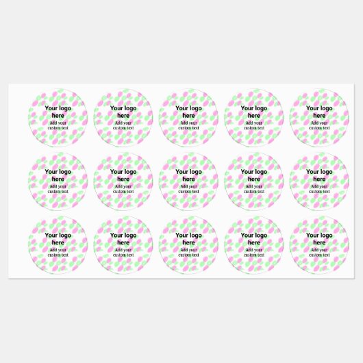 赤いシンプルpi水彩追加ロゴカスタム文字 ラベル (シート)