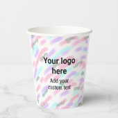 赤いシンプルpi水彩追加ロゴカスタム文字 紙コップ (裏面)