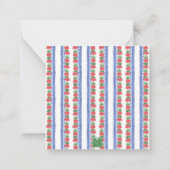 赤いジェラニウムのギフトエンクロージャーの陶器の花瓶 ノートカード (裏面)