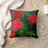 赤いジェラニウム クッション (ブランケット)