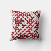 赤いジオメトモダンリメタボールパターン クッション (裏面)