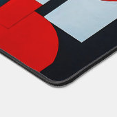 赤いジオメトリック形状 デスクマット (コーナー)