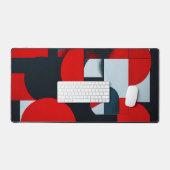 赤いジオメトリック形状 デスクマット (キーボード&マウス)