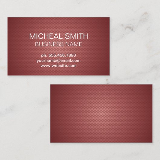 赤いジオメトリック抽象芸術パターン 名刺 (正面/裏面)