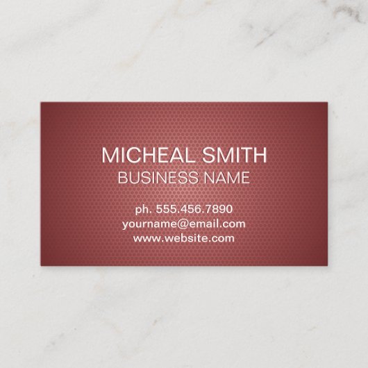 赤いジオメトリック抽象芸術パターン 名刺 (正面)