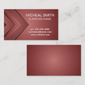 赤いジオメトリック矢印 名刺 (正面/裏面)